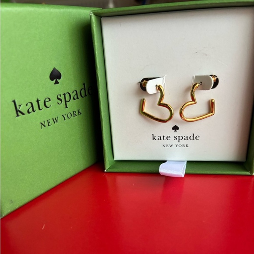 Kate Spade Gold Open Heart Earrings